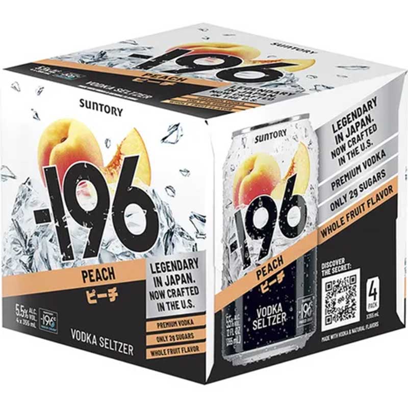 -196 Peach Vodka Seltzer 4pk