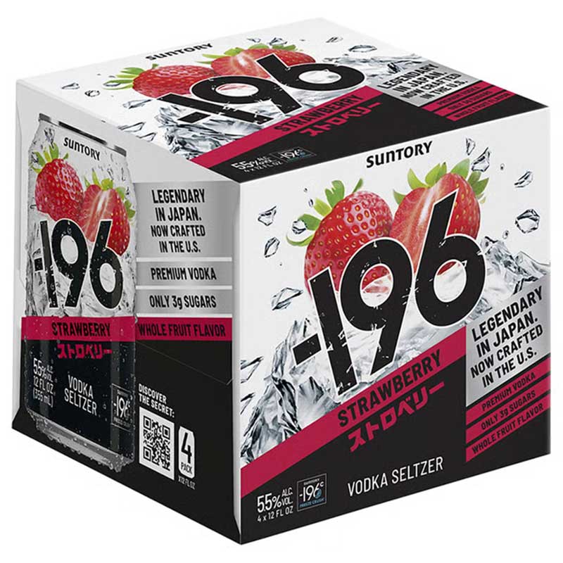 -196 Strawberry Vodka Seltzer 4pk