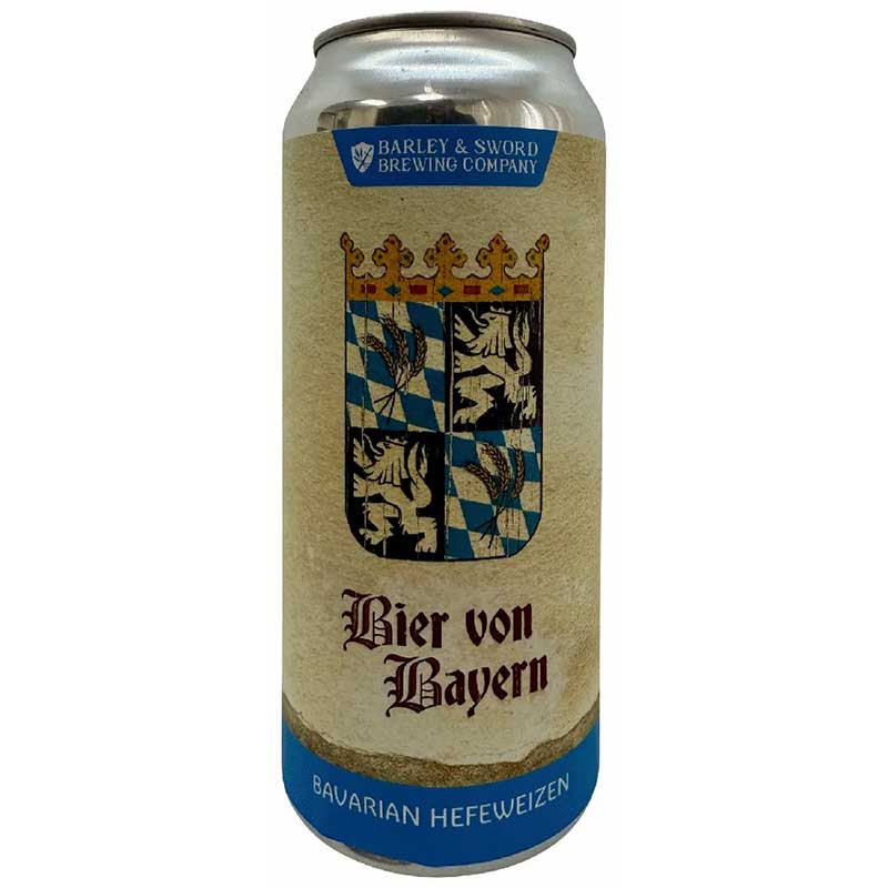 Barley & Sword Bier Von Bayern Bavarian Style Hefeweizen 4pk 16oz/Cans
