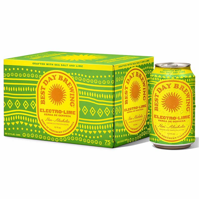Best Day Electro Lime Non Alcoholic 6pk 12oz/Cans