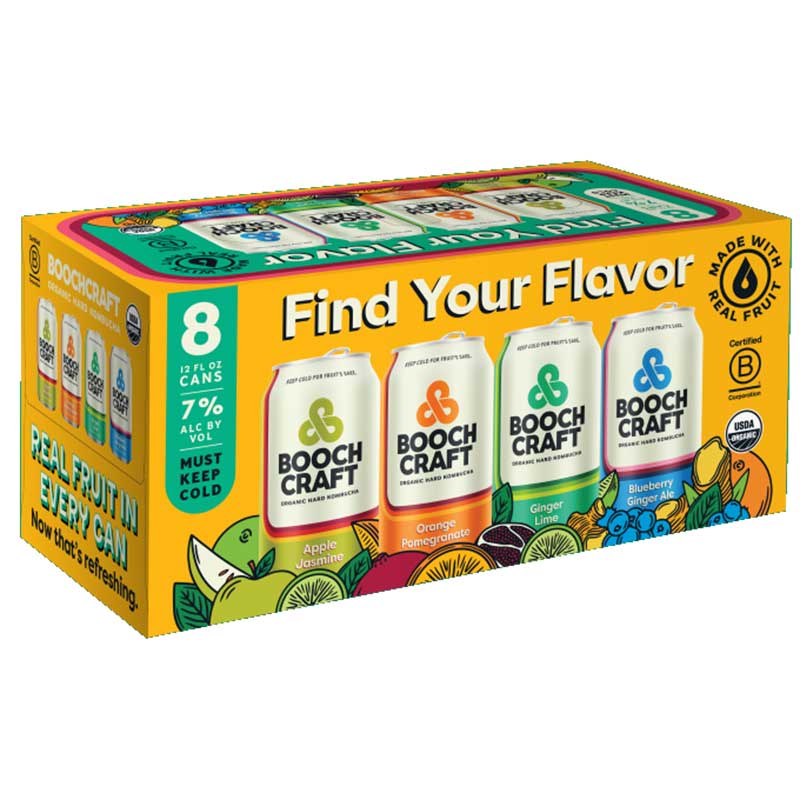 Booch Craft Find Your Flavor Variety Pack Hard Kombucha 8pk 12oz/Cans