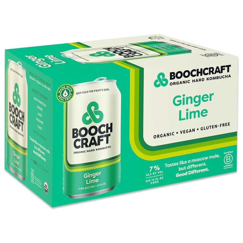 Booch Craft Ginger Lime Organic Hard Kombucha 6pk 12oz/Cans