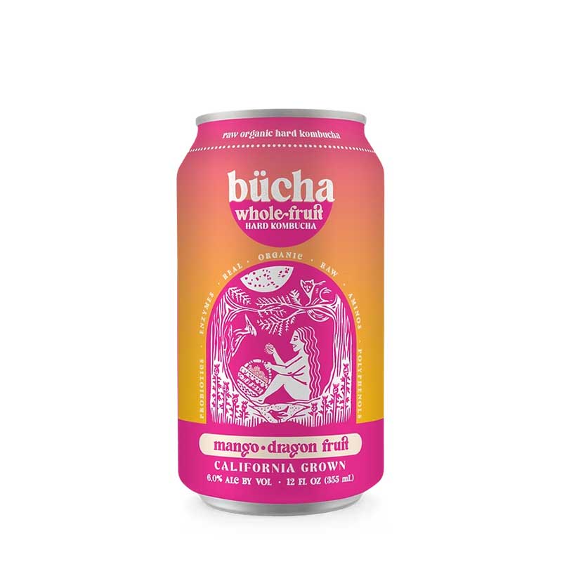 Bucha Mango Dragon Fruit Hard Kombucha 4pk 12oz/Cans