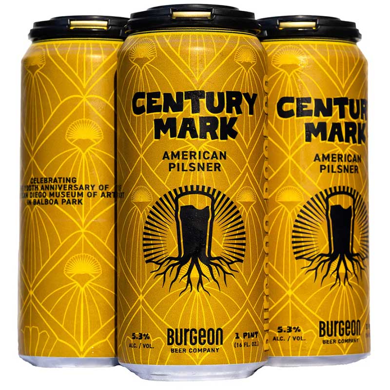 Burgeon Century Mark American Pilsner 4pk 16oz/Cans