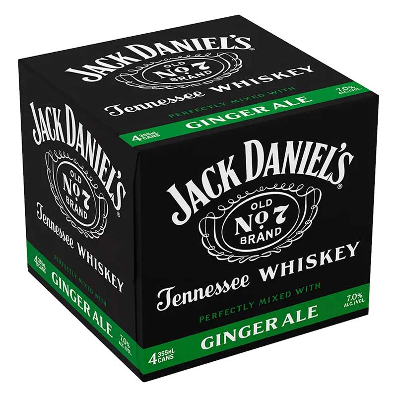 Coca Cola Jack Daniel's Ginger Ale Cocktail 4pk