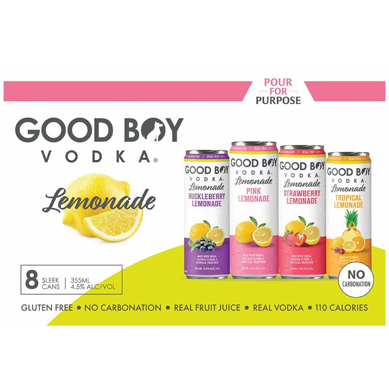Good Boy Vodka Lemonade Variety Pack 8pk