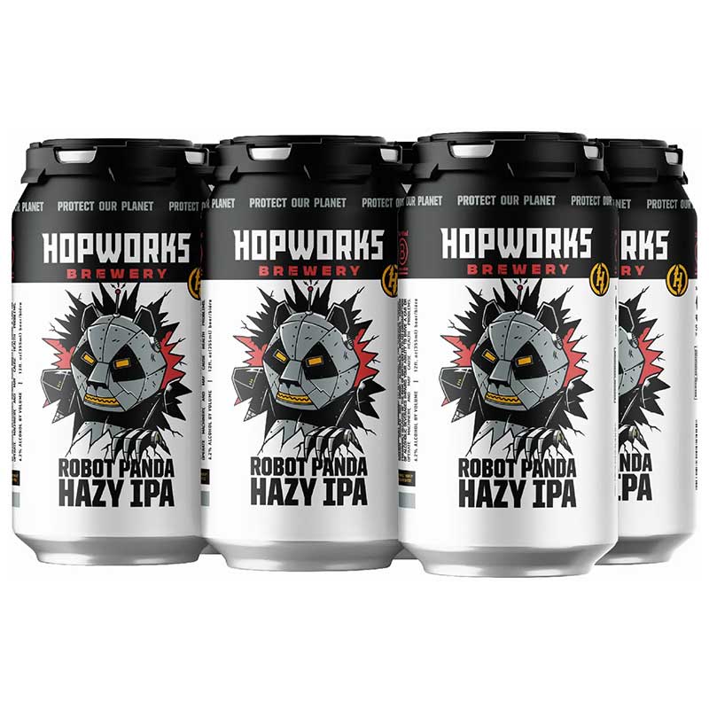 Hopworks Robot Panda Hazy IPA 6pk 12oz/Cans