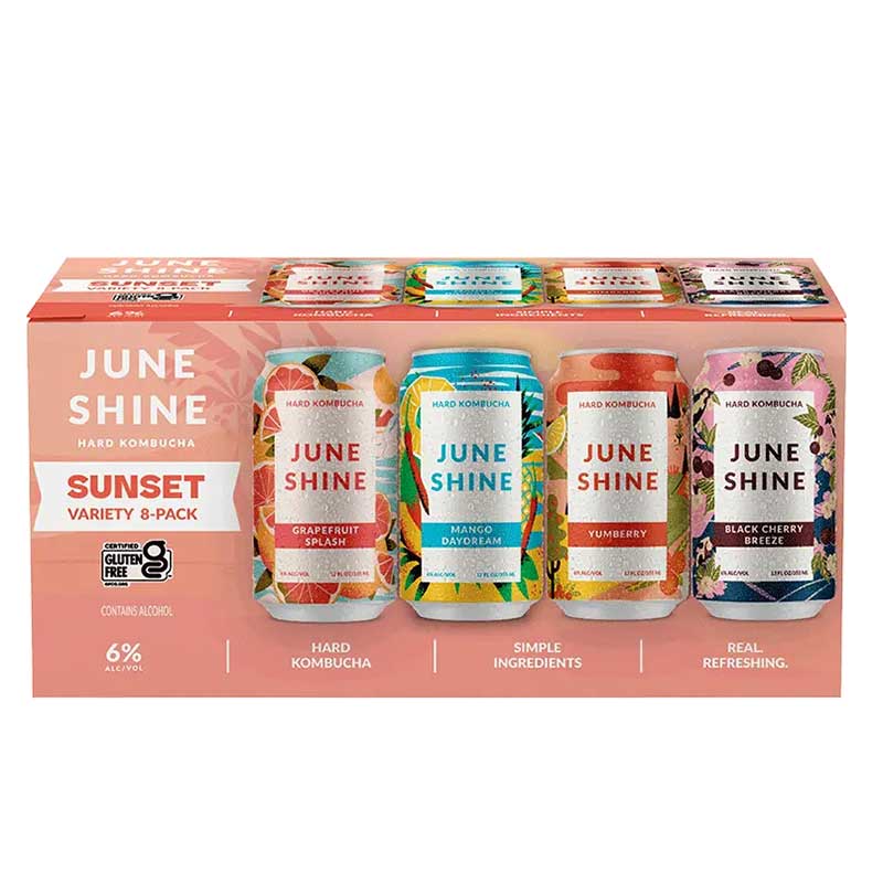 June Shine Sunset Variety Pack Hard Kombucha 8pk 12oz/Cans