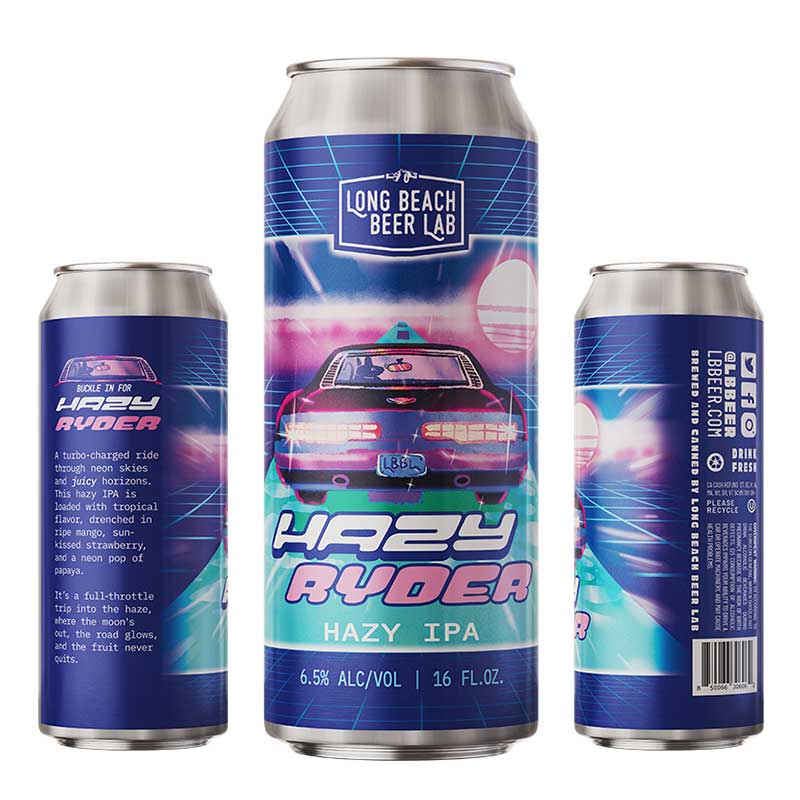 Long Beach Beer Lab Hazy Ryder Hazy IPA 4pk 16oz/Cans