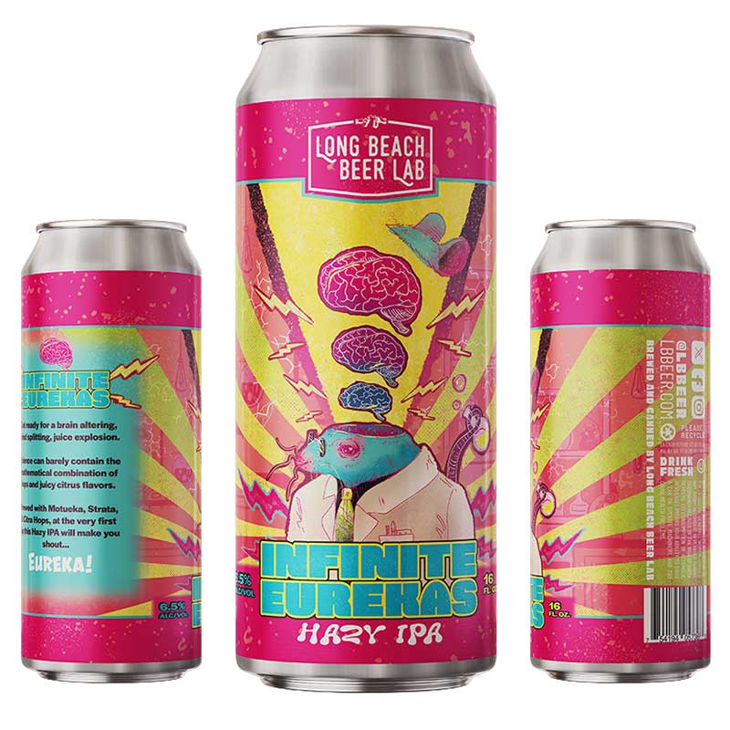 Long Beach Beer Lab Infinite Eurekas Hazy IPA 4pk 16oz/Cans