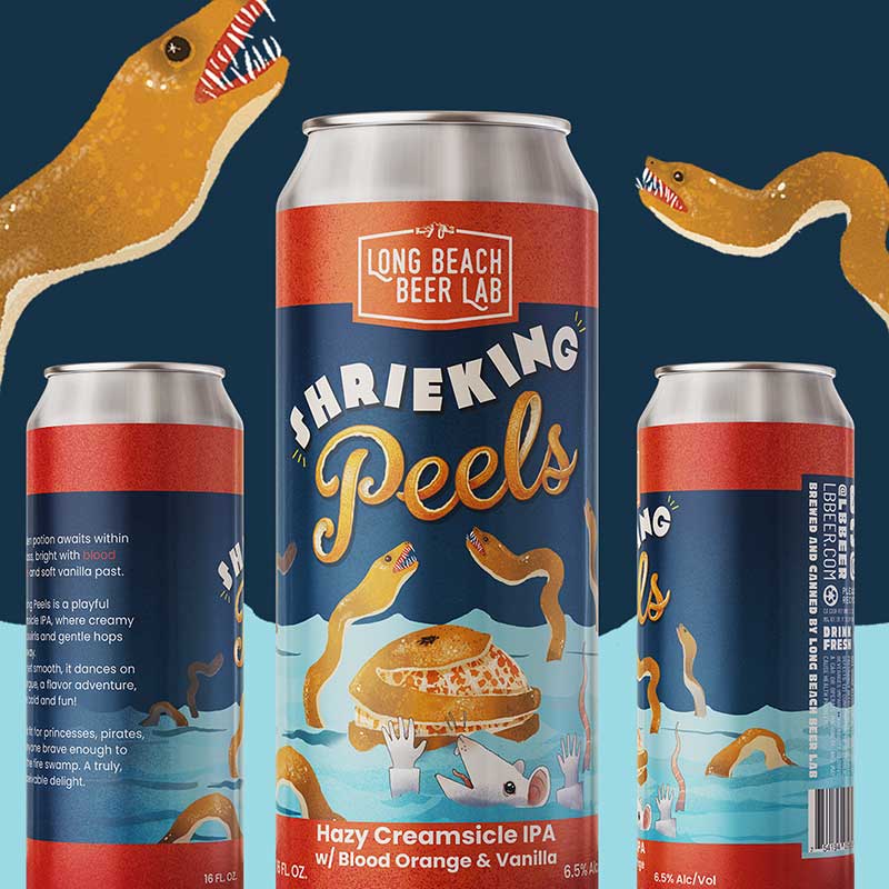 Long Beach Beer Lab Shrieking Peels Hazy Creamsicle IPA 4pk 16oz/Cans