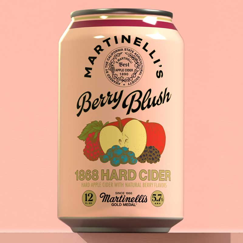 Martinelli’s Berry Blush Hard Cider 6pk 12oz/Cans