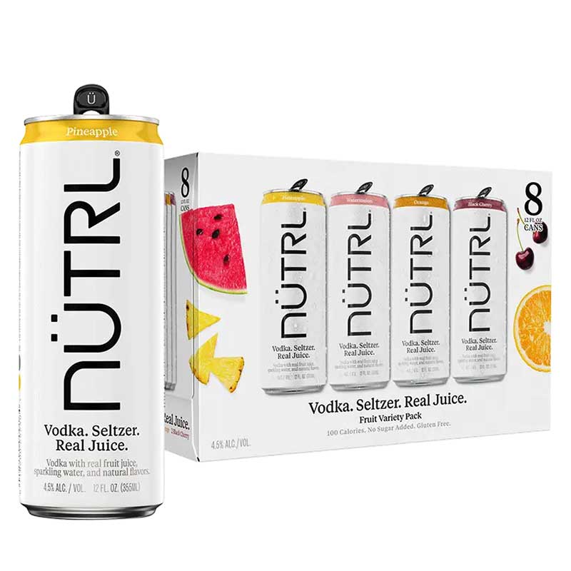 Nutrl Fruit Variety Pack Vodka Seltzer 8pk