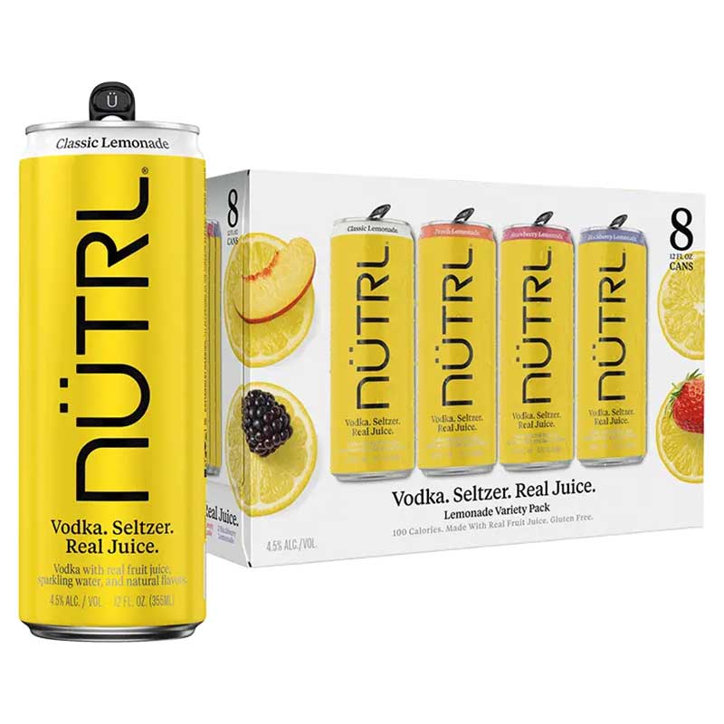 Nutrl Lemonade Variety Pack Vodka Seltzer 8pk