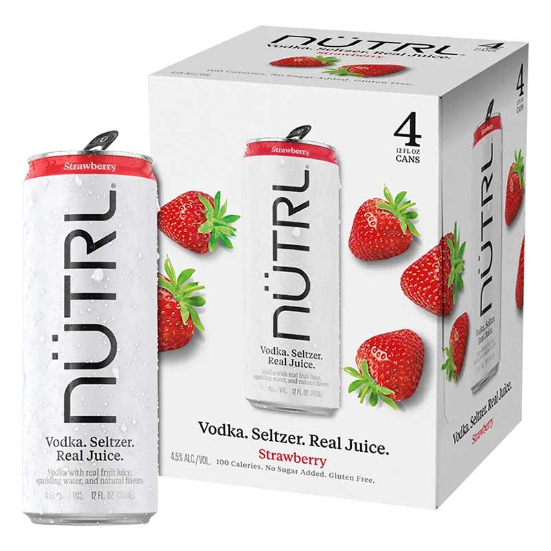 Nutrl Strawberry Vodka Seltzer 4pk