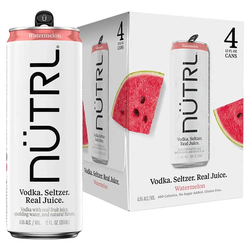 Nutrl Watermelon Vodka Seltzer 4pk