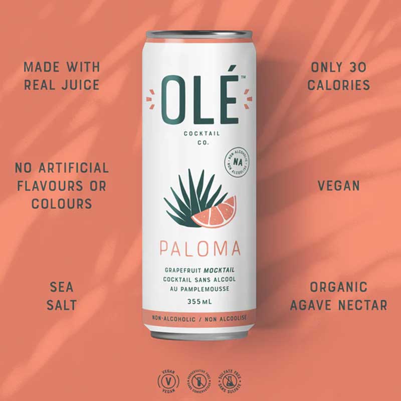 Ole Paloma Mocktail Non Alcoholic 4pk