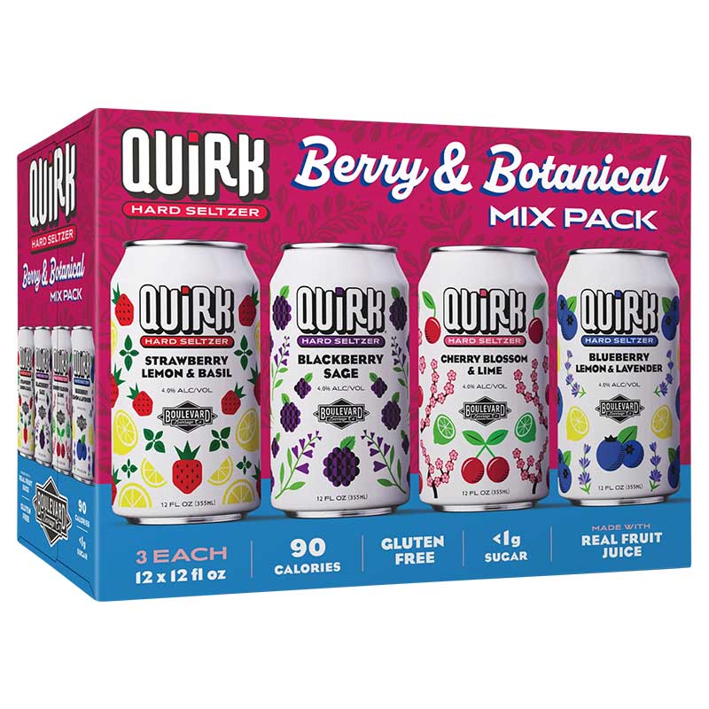 Quirk Berry & Botanical Mix Pack Hard Seltzer 12pk 12oz/Cans