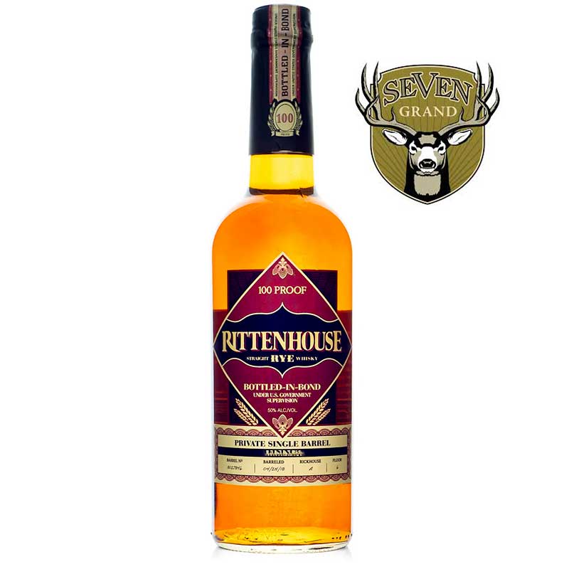 Rittenhouse Barrel Pick by 7Grand Rye Whiskey 750ml