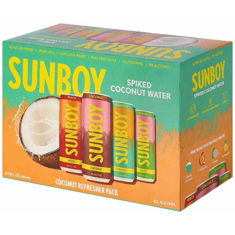 Sunboy Spiked Coconut Water Refresher Pack 8pk